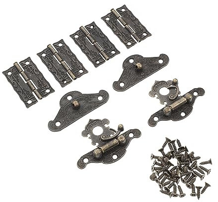 Gadpiparty Charnières à Boucle Antique Charnière De Boîtier En Matériau Naturel Pour Boîtes à Bijoux Projets De Menuiserie Articles De Bricolage