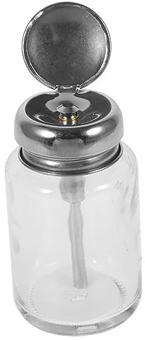 Healvian Flacone Per Solvente Per Unghie in Vetro Erogatore Pressione Flacone Da Viaggio Vuoto Contenitore Per Liquidi Riutilizzabile Pratico e Facile Da Usare