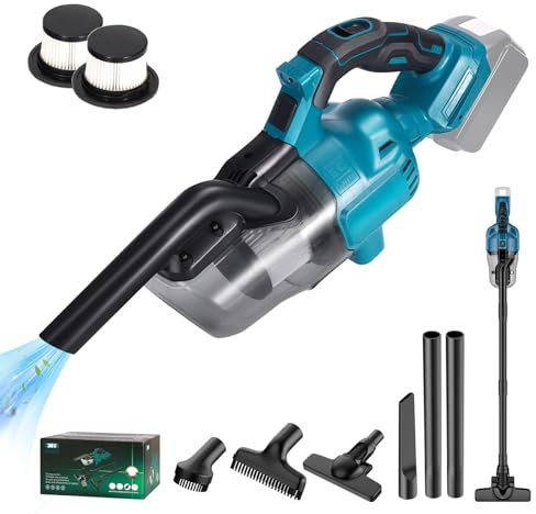 CAMXTOOL Handheld Cordless Vacuum Cleaner Compatible with Makita 18V Battery, Portable Wireless Power Vacuum Cleaner, 4 Multi Nozzle, 2 HEPA Filter, Lightweigt Vacuum for Home Pet Hair, Car(Tool Only)