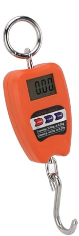 SIXRUN Tragbare Elektronische Waage, Hohe Genauigkeit, Digitale Hängewaage, 200 Kg Gewichtskapazität, Kranwaage für Lebensmittel, Gepäck, Hängewaage (ORANGE)