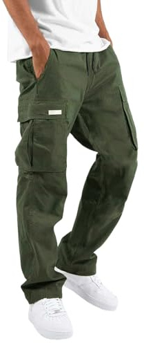 Generico Pantaloni Casual Pantalaccio Uomo Super Baggy Jeans Uomo Pantaloni Tuta da Lavoro Uomo Alta visibilità 5XL Pantaloni Lino Uomo Estivi Leggeri Pantaloncini Uomo con Tasche Laterali