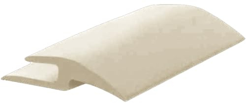 Roppe Vinyl Ceramic Wood Carpet Transition Profile #182, White, 3/8 H X 12' L X 1-1/2 W