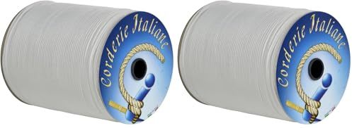 Corderie Italiane 003009603 Cordino per tende veneziane, 3 mm, 200 Metri, Bianco (Confezione da 2)