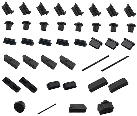 HOMSFOU 40 Stück Silikonabdeckung für Motherboard Stecker PC Schutz Stopper gegen Oxidation Schwarz für Selbstgemacht Computer Leicht zu Reinigen Zufälliger Stil