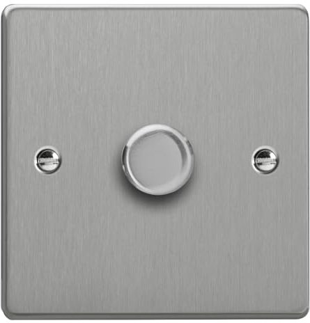 Varilight 1-Gang Matrix Kit for Rotary Dimmers Brushed Steel