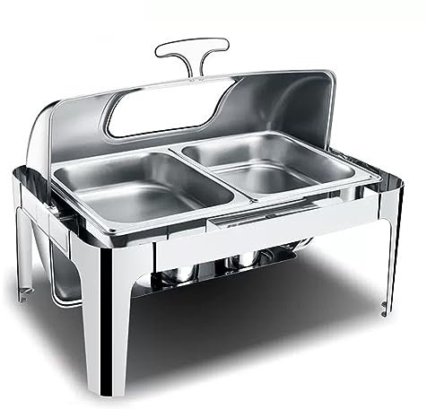 Bandeja de Aislamiento para Catering, Calentador de Alimentos, Platos abatibles, servidores de bufé, Platos para Calentar, Servidor de bufé eléctrico, Dos métodos de Calentamiento, eléctrico