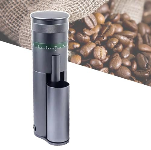 HCAUYNN Molinillo De Café, con Escala De Molienda/Tolva De 35 G, Molinillo De Café AutomáTico, Ajuste De RotacióN Continuo De Finura De Molienda, con Escala,220V