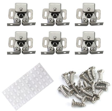 6 chiusure a scatto per mobili, porta dell'armadio, a doppio rotolo, per armadio, palla, scooter, catch, armadietto, porta dell'armadio