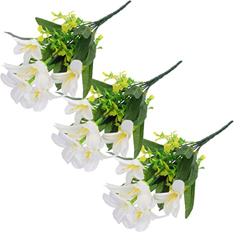 Cabilock Bouquet Di Fiori Di Giglio Artificiale 7 Composizioni Di Steli Elegante Decorazione Per La Casa Fiori Finti Realistici