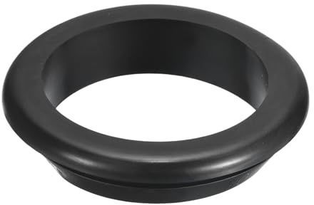 sourcing map 1 Pcs Rubber Grommets, 70mm ID 80mm Drill Hole Double Sided Hollow Firewall Hole Plugs Round Electrical Wiring Gasket, Black