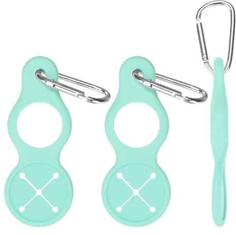 TIXIPEM 3PCS Water Bottle Hanging Buckle Clip 3.81in Silicone, Green