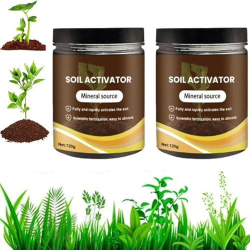 Organic Soil Activator&Plant Fertilizer,Professional Bone Meal Fertilizer,Dirt Health Booster,Faster Root Booster,Liquid Fertilizers for Indoor/Outdoor Plants,Improve Soil Carbon Sequestration (2pcs)