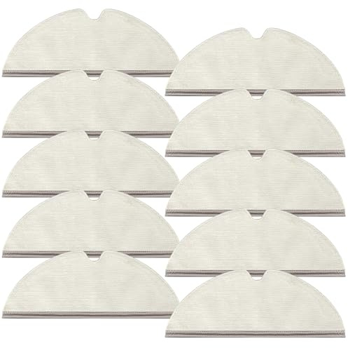 10 Stück Wischtücher für Roborock S6/Q5 Pro/Q5 Pro+/Q8 Max/Q8 Max+/S5/S5 Max/S4/S50/S51/S55/S6 Pure/S6 MaxV/Q7/Q7 Max Waschbaren Mikrofaser Wischpad Zubehör,Wiederverwendbar Mop Ersatzteile Wischmopp