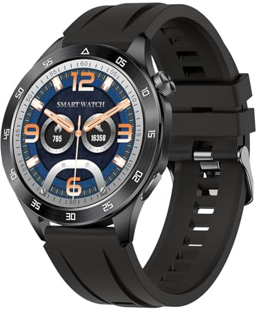 Montre Connectée Homme avec Appels Bluetooth, 1.43 AMOLED Smartwatch avec 120+ Modes Sportifs, Etanche IP68 Montre Connectee avec Podometre/Cardiofrequencemetre/Moniteur de Sommeil pour Android/iOS