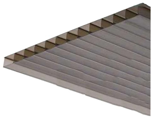 YCOVSFP Pannelli for Serre in Policarbonato A Doppio Strato da 24 Pezzi, Pannelli in for Fai Te, Capannoni E Uso Esterno(Brown,100X50cm-10mm)
