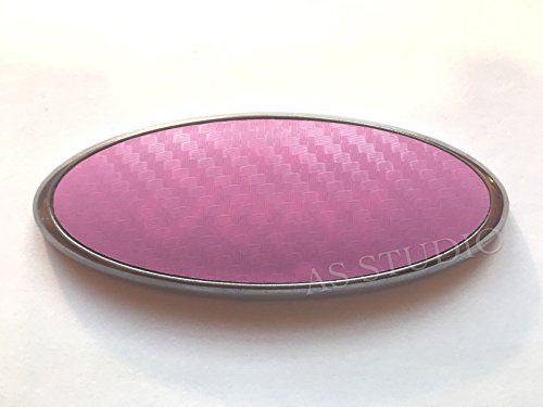 AS STUDIO 2x 150x60mm Emblem Folie (126x48mm) Carbon Rosa für Ford