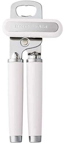 KitchenAid KE199OHWHA - Apribottiglie multifunzione classico, in plastica e acciaio inox, colore: bianco