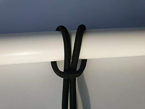 Generic GUMMISEIL Expanderseil Planenseil elastisches Seil ø 6 mm 15 M schwarz