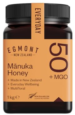 Egmont Honey Miel de Manuka 50+ MGO 1000g | testada en laboratorio y certificado su contenido en MGO | cruda y 100% natural | elaborada y envasada en Nueva Zelanda