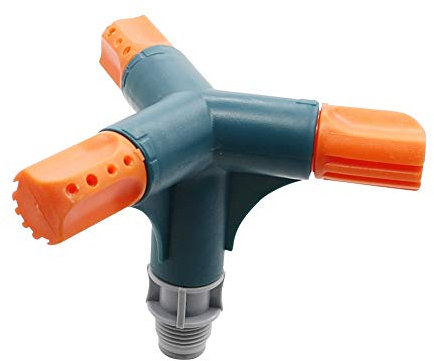 Gartenarbeit liefert Sprinkler Kunststoff Rotary Drei-Arm-Sprenger mit 1/2 Außengewinde Landwirtschaft Rasen Bewässerung 360 Grad drehbaren Spritzdüse 20 PC (Color : Black)