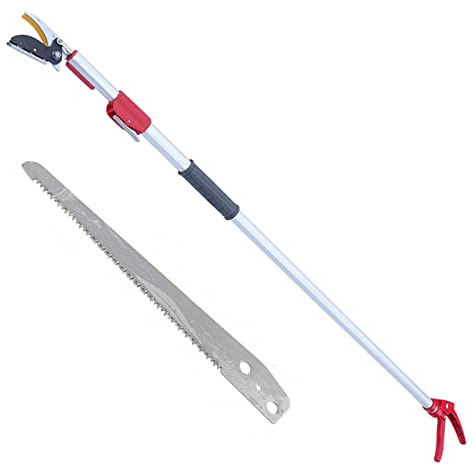 Telescopic Garden Purner Long Reach Tree Pruning Shears Saw 10mm (3/8) Cutting Capacity Branch Cuttter Fruit Picker