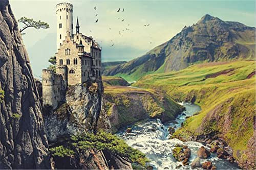 YINGXIN88 2000 Teile Puzzle für Erwachsene – Deutschland – Schloss Lichtenstein – Lustige Indoor-Aktivität, Mehrfarbig – 70 x 100 cm