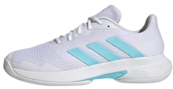 adidas Damen Courtjam Control Tennis Shoes, Cloud White/Bliss Blue/Cloud White, 40 2/3 EU