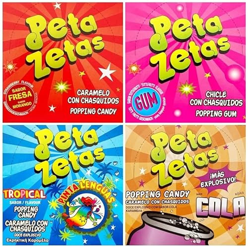 Peta Zetas Pack Personalizable (Fresa, Gum, Pintalenguas y Cola sobres de 7 g) en caja regalo atracom.es