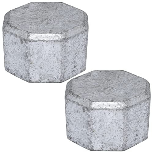 AERZETIX - C65033 - Set di 2 tappi filettati femmina 1 per avvitare in ghisa - finitura zincata - tubo idraulico riscaldamento installazione sanitaria di acqua sistema di trattamento dell'acqua