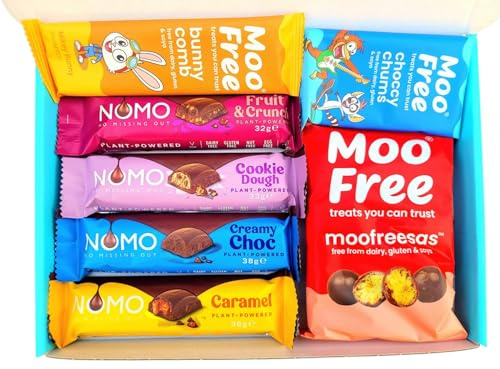 NOMO Chocolate Selection Hamper Gift Box | Moofreesas, Free From, Dairy Free, Gluten Free & Vegan | Budget Friendly | Hamper Exclusive To INTERGALACTIC SWEETS