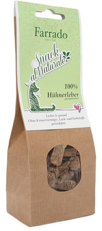 Farrado | Freeze Dried gefriergetrockneter Katzensnack | 100% Hühnerherzen, Straußenleber, Hühnermagen, Lammlunge | getreidefrei + natürlich + artgerecht (XXL 90g) (Hühnerleber, 30)