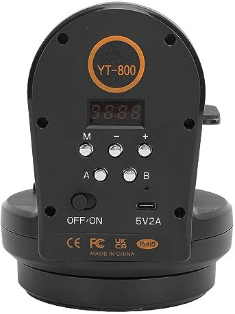 Tête électrique de Trépied, Tête Panoramique Inclinable à Rotation YT800, Rotation à 360 Degrés, avec Trou de Vis de 1/4 Po, pour Appareil Photo de Téléphone, Poids limité