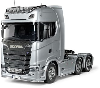 Tamiya 56373 1:14 RC Scania 770 S 6x4 Silber vorlackiert - Bausatz zum Zusammenbauen, RC Truck, fernsteuerbarer, Lastwagen, LKW, Konstruktionsspielzeug, Modellbau