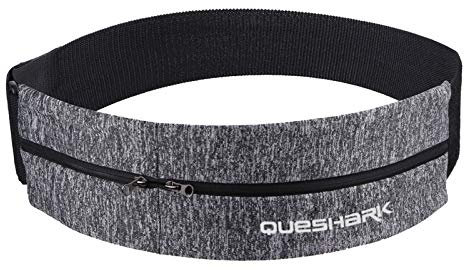 Laufgürteltasche, reflektierender elastischer Bund, Sporttasche, Doppelreißverschlusstasche, Laufen, Fitnessstudio, Yoga, Hüftgürtel, Tasche, Handy, Wasit, Geldbörse, hellgrau, Einheitsgröße