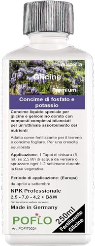 POFLO Fertilizante glicine Concime maggiociondolo concime liquido HIGH-TECH NPK (250ml)