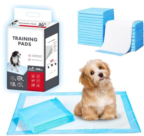 100 Stück PIPI Matten für Hunde, 33 x 45cm Trainingspads, Welpen Toilettenmatte, Pinkelmatte Training Auslaufsicheres 5-Lagiges Design mit Schnell Trocknender Oberfläche für Kätzchen und Welpen