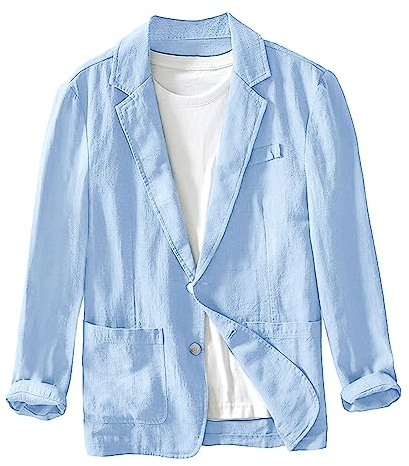 Sommer Sakko Herren Leinen Leicht Sportlich Sportsakko Blazer Herren Sommer Sakkos Business Anzug Jacken Sport Mantel Stilvolle Alltagsanzüge Sakko Locker LäSsig