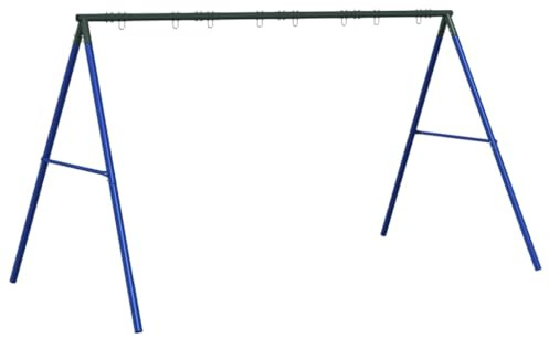 vidaXL Telaio per Altalena da Esterno con 8 Ganci Blu in Acciaio