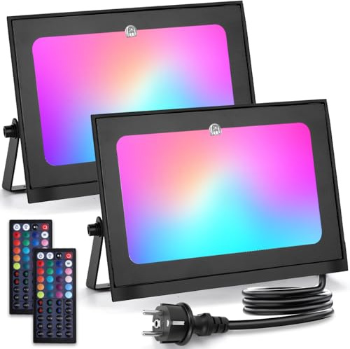 Aigostar - Exteriör RGB LED-strålkastare, 50W, med fjärrkontroll