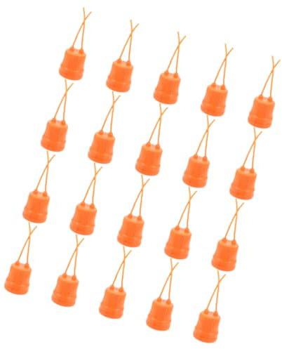 Portalampada E27 in Ceramica Cavo, Alta Temperatura, 20 Pezzi | Arancia, Pvc e Collegamento Integrato, per Illuminazione Industriale e Fai da Te