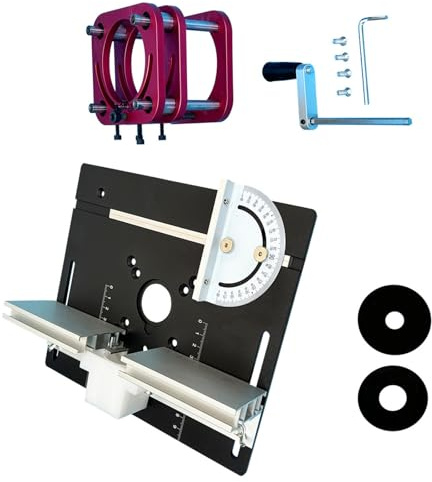 Precisione Router di Legno Ascensore Set per 64 66mm Motori Plunge Base Meccanismo Piastra Da Tavolo Alluminio Stazioni di Lavorazione Del Legno Router Ascensore Set