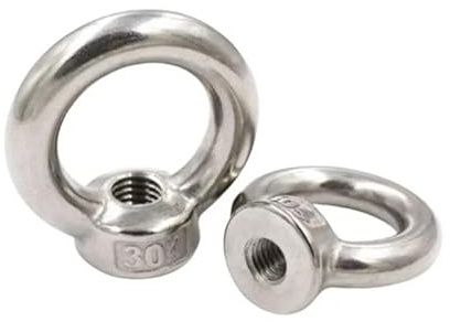 4 Stück M4 Hebeösenmuttern, Edelstahl 304, metrische Ringform, Gewindeschneider