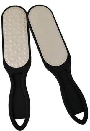 WOONEKY Lima de Pie de Acero Inoxidable y Plástico para Pedicura Profesional, Elimina Callos y Piel Agrietada, Adecuado para Uso en Casa y Cuidado de Talones