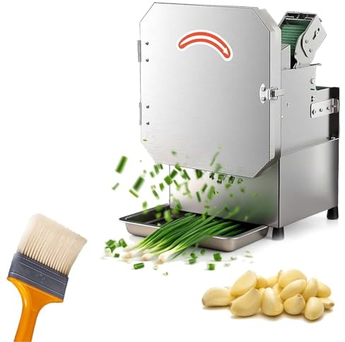 Máquina Picadora De Verduras Eléctrica 300W, Cortador De Cebollas Comercial 150-300kg/h, Grosor Ajustable 1.5-35mm, Procesador De Alimentos Profesional Para Restaurante Hogar