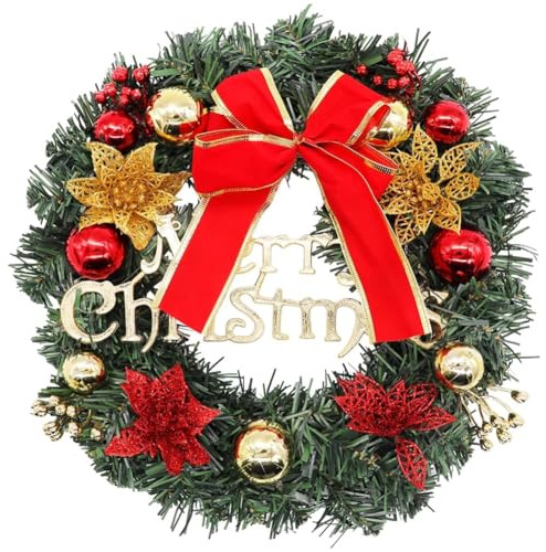 Ghirlanda Natalizia Ghirlande Natalizie per Porta D'ingresso Corona di Natale con Frutti di Pino e Bacche Corona Natalizia per Porta per la Caminetto Decorazione da PareteGhirlanda Natalizia Ghirlande