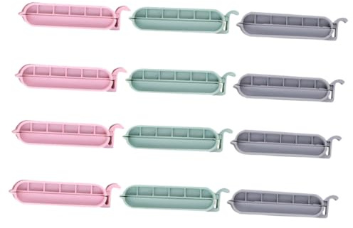 FUNNETOYU 12 pièces Clips de Fermeture pour Sacs Alimentaires Pinces Étanches PP Lot de Clip de Scellage pour Snacks Sacs Plastique et Papier Maintien Fraîcheur Couleurs Couleur Aléatoire