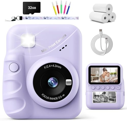 TIATUA Appareil photo pour enfants pour filles et garçons, parfait pour les enfants de 3 à 10 ans (violet)