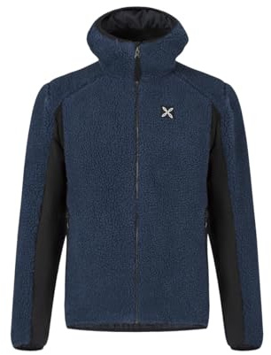MONTURA Sherpa Maglia, Giacca in Pile da Uomo, per Varie attività Outdoor e Tempo Libero (IT, Testo, M, Regular, Regular, Graphite Blue)