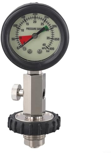 Gettimore Tauchzylinder-Tank-Manometer, Scuba Diving Air Tank Druckprüfung G5/8 Gewinde für Tauchzylinder Tauchtank