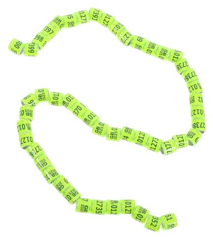 Alasum 50 Pezzi Anelli per Zampe Piccioni da Corsa in Plastica Alluminio Resistenti e Numerati per Identificazione e Gare di Uccelli Viaggiatori